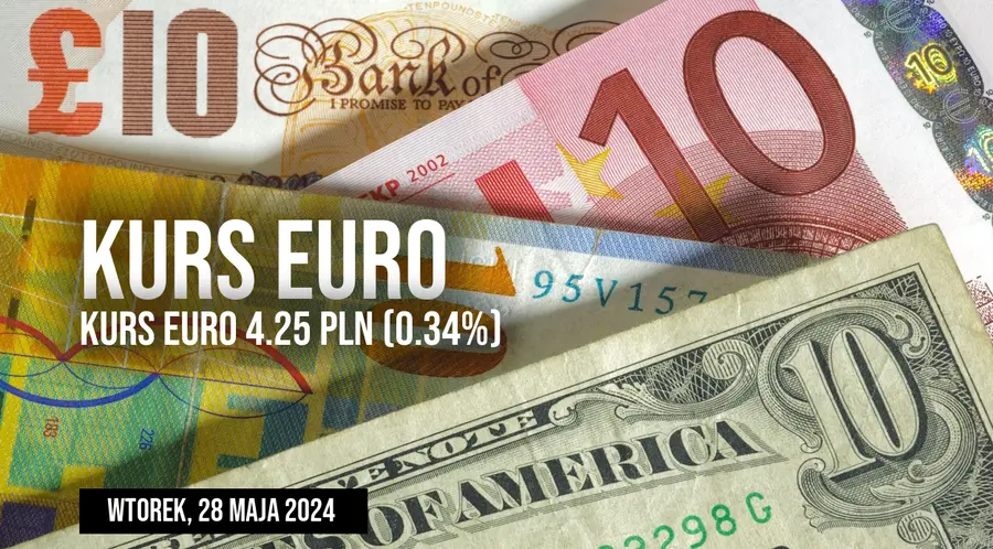 Notowania euro do złotówki w wtorek, 28 maja