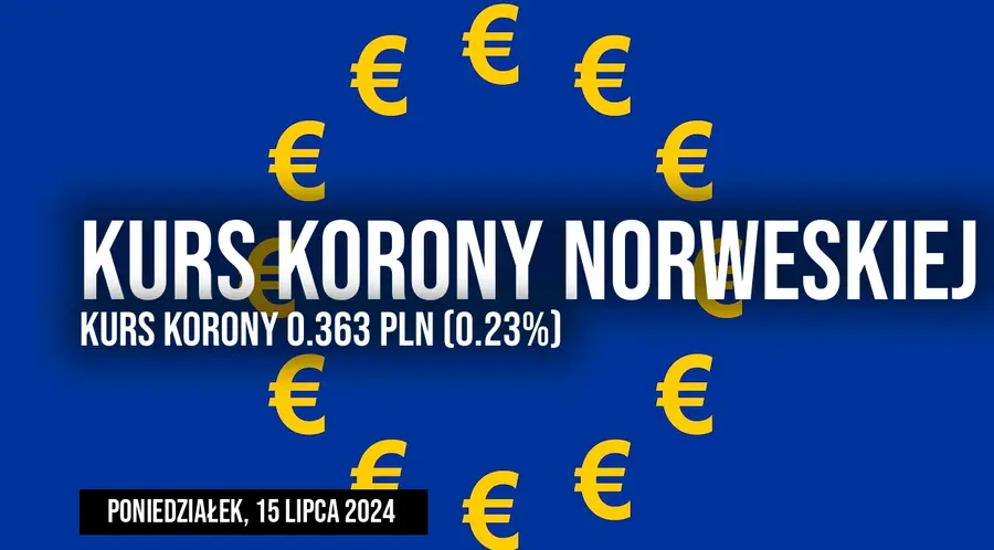 Notowania korony do złotego NOK/PLN w poniedziałek, 15 lipca. Analiza zmienności notowań korony norweskiej