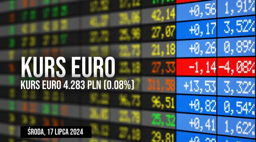 Wahania kursu euro EUR/PLN we środę, 17 lipca. Czy euro namiesza na rynku Forex? Czy euro zrobi zamieszanie na rynku walut?