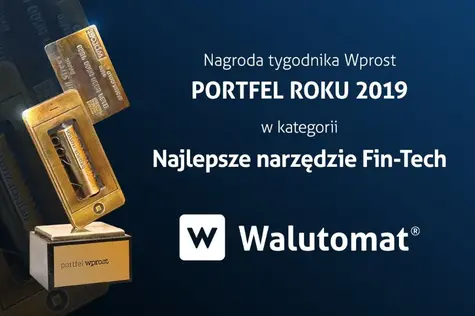 Walutomat z nagrodą Portfela Wprost dla najlepszego FinTechu
