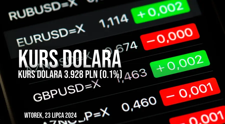 Zmienność kursu dolara USD/PLN we wtorek, 23 lipca. Czego możemy oczekiwać dziś na rynku walutowym?