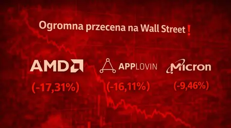 Ogromna przecena na Wall Street❗️ AMD (-17,31%), AppLovin (-16,11%), Micron (-9,46%)