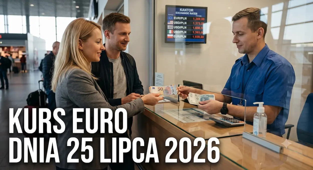 Kurs euro dzisiaj. Po ile jest euro (EUR/PLN) 25 lipca 2026? Aktualny kurs euro