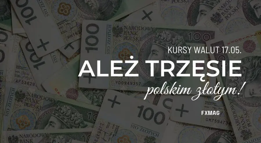Kursy walut 17.05.: kurs dolara eksplodował! Ależ trzęsie polskim złotym! Sprawdź, po ile jest dzisiaj funt (GBP), dolar (USD), euro (EUR), korona (CZK), forint (HUF), frank (CHF) | FXMAG INWESTOR