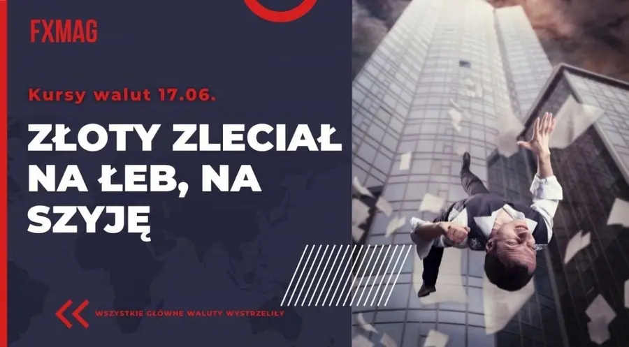 Kursy walut 17.06.: złoty leci na łeb, na szyję; wszystkie główne waluty wystrzeliły! Notowania franka (CHF/PLN), dolara (USD/PLN), funta (GBP/PLN) oraz euro (EUR/PLN) zaskoczyły Polaków