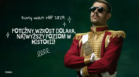 Kursy walut NBP 28.09.: potężny wzrost dolara, najwyższy poziom w historii! Sprawdź, ile za jedno euro (EUR), rubla (RUB), jena (JPY), funta (GBP), forinta (HUF), dolara (USD), koronę (NOK), franka (CHF)