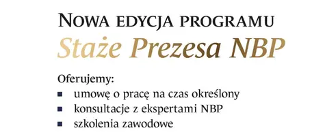Nowa edycja programu „Staże Prezesa NBP" rozpoczęta | FXMAG INWESTOR